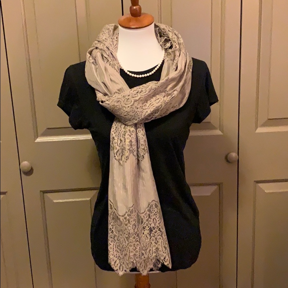 Tan Lace Scarf